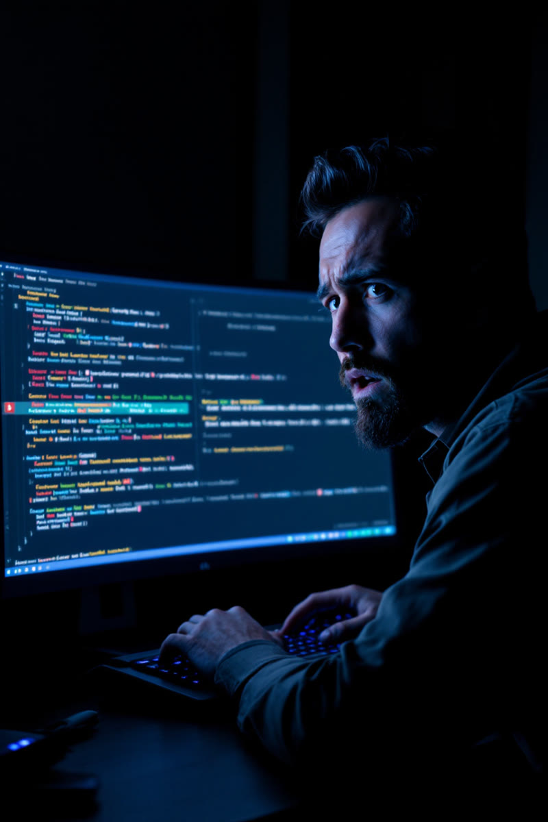 Cybersecurity engineer analyzing threat data